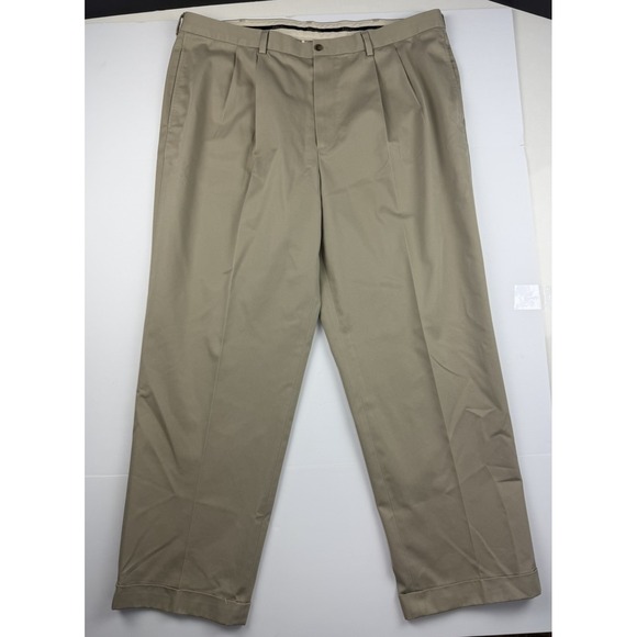 Brooks Brothers Other - Brooks Brothers Advantage Chino Elliott Pleated Khaki Pants Men's 44x32 Cuffed